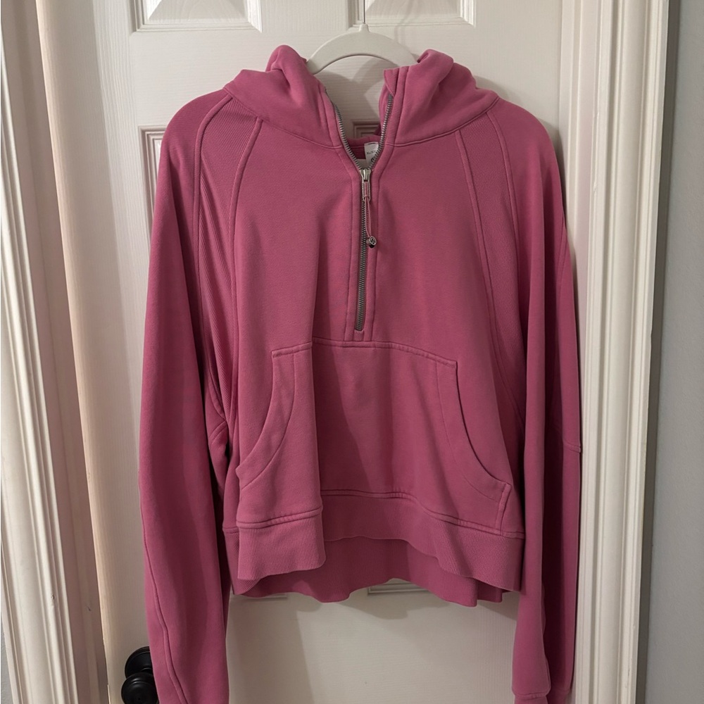 Lululemon Scuba Oversized Half-zip Hoodie- Pink